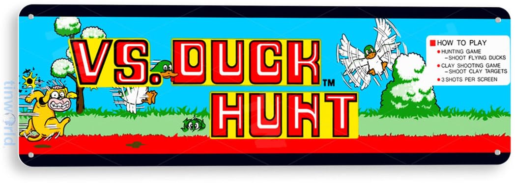 Retro Gaming Shops - Tanda timah bebek berburu Marquee Game