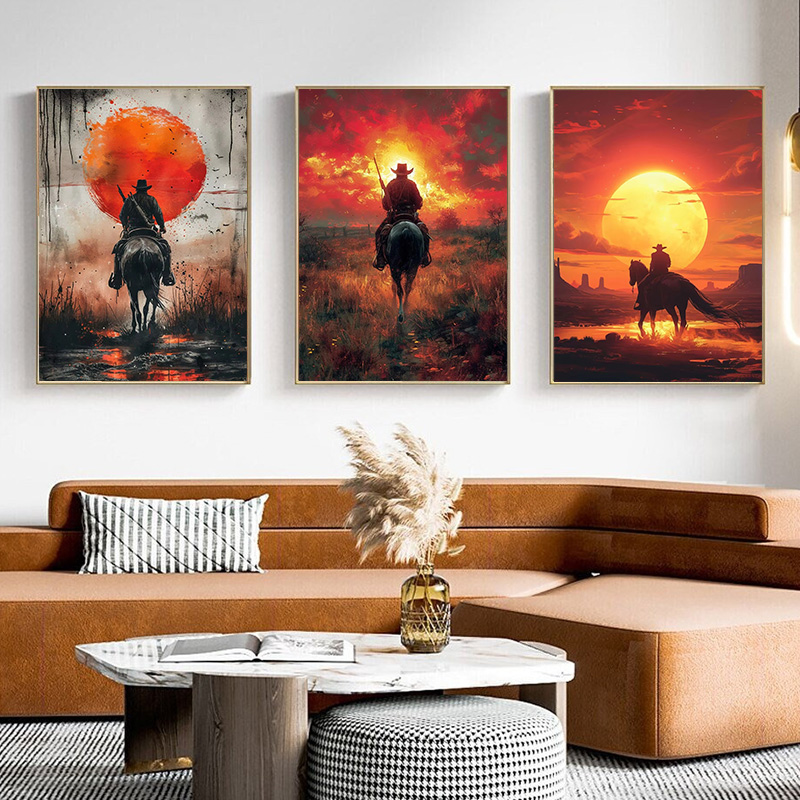 Retro Gaming Art - Poster Lukisan Kanvas Red Dead Redemption