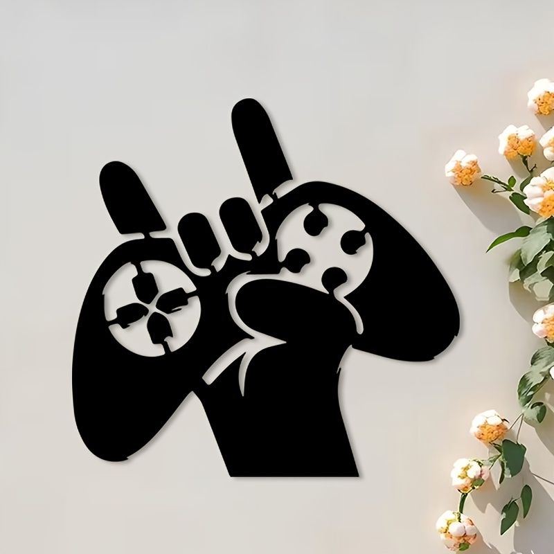 Retro Gaming Art - Seni Dinding Logam Retro Bentuk Kontroler