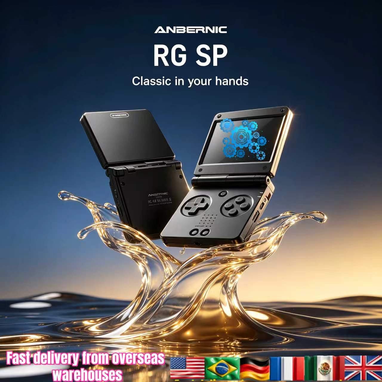 Retro Gaming Tv - Konsol Game Genggam Anbernic RGSP Flip