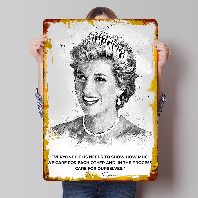Retro Poster Gaming - Poster Putri Diana Spencer Tanda Logam