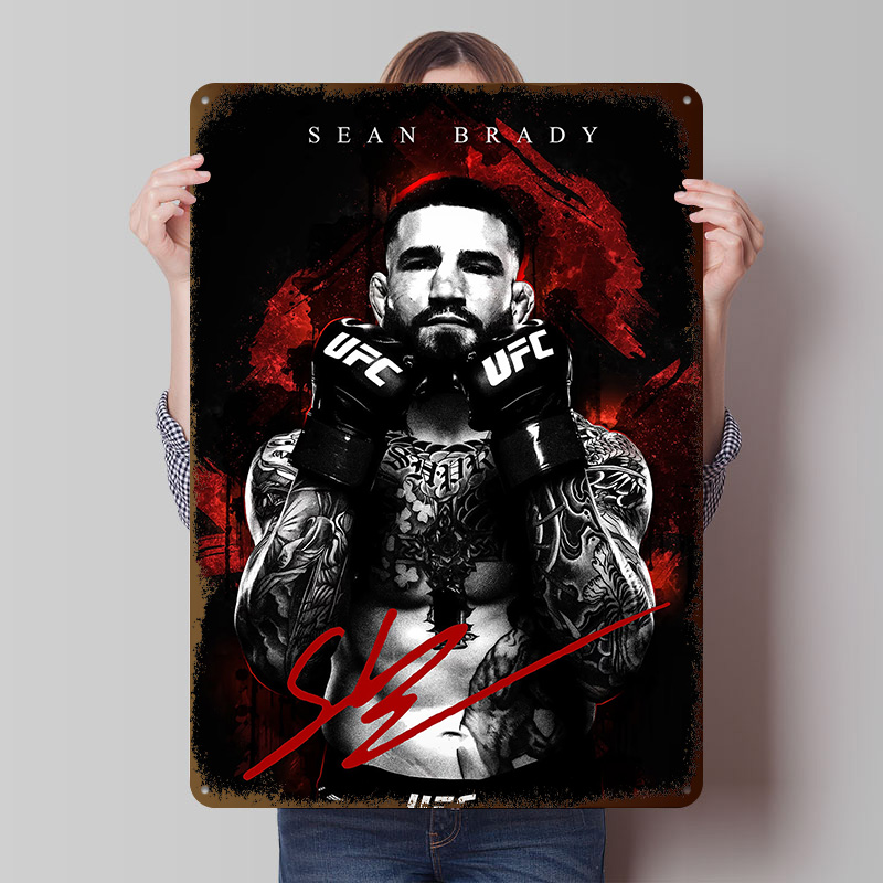 Retro Poster Gaming - Poster Tinplate Potret Petarung Sean Brady,