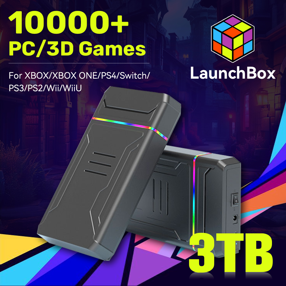 Retro Gaming Tv - JMachen konsol Video Game 3TB, HDD