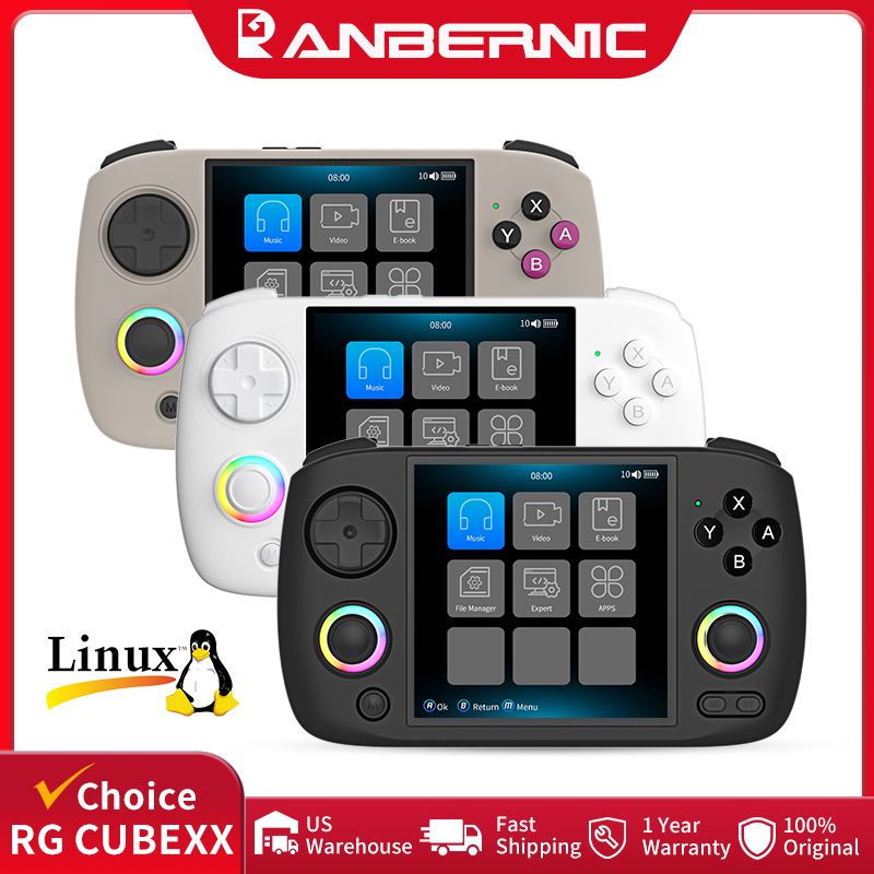 Retro Gaming Kiosk - Konsol Game Genggam ANBERNIC RG CubeXX