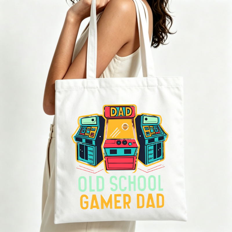 Retro Gaming Shops - Tas jinjing kanvas grafis mesin game