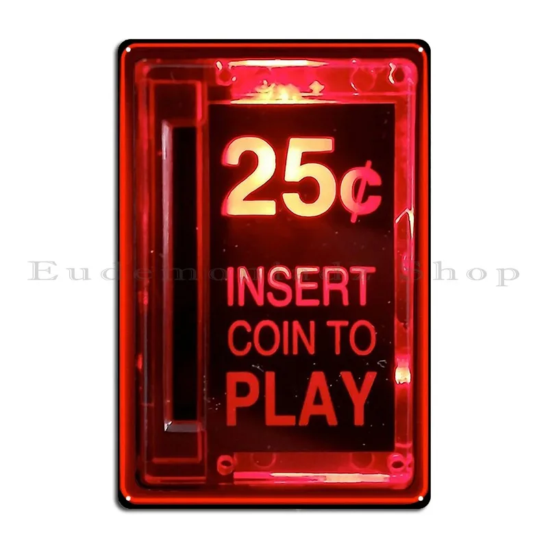 Retro Poster Gaming - Desain Pub Retro Gaming Metal Sign