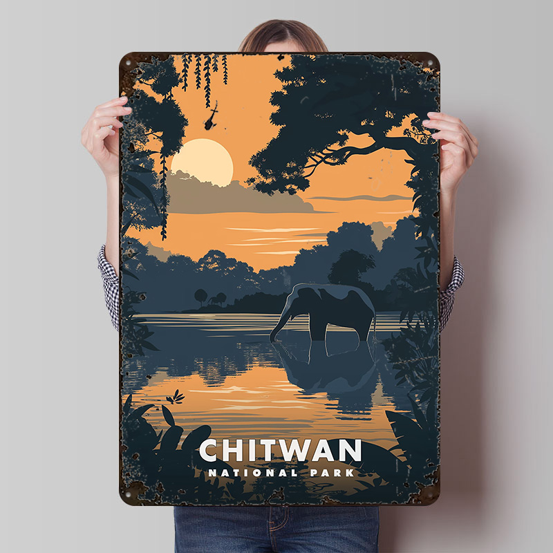 Poster Logam Taman Nasional Ch - Retro Poster Gaming ulasan dan harga