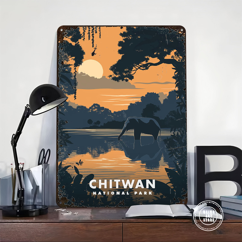 Poster Logam Taman Nasional Ch - Retro Poster Gaming ulasan dan harga