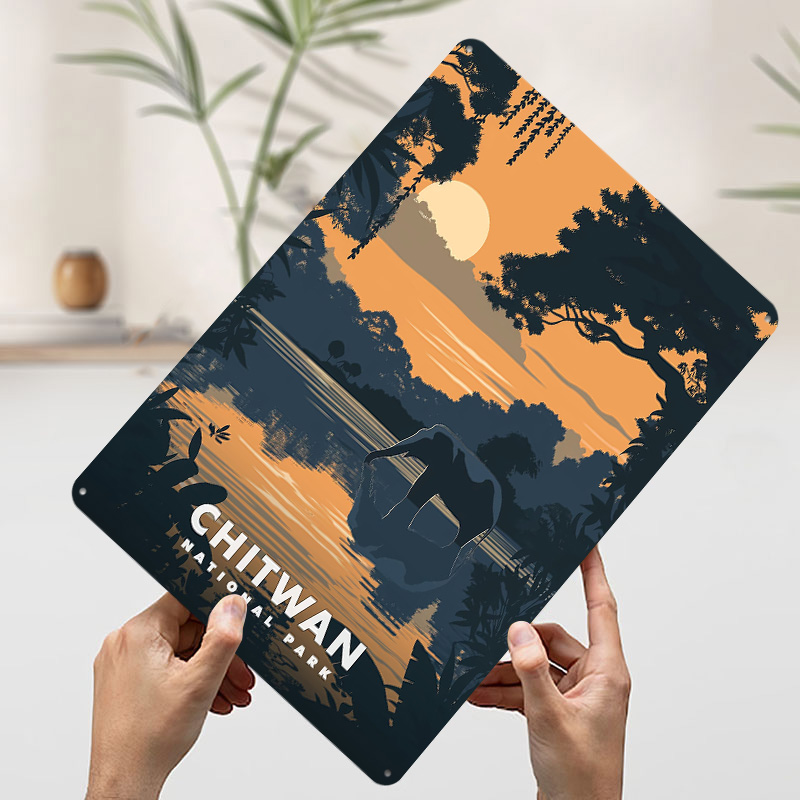 Poster Logam Taman Nasional Ch - Retro Poster Gaming ulasan dan harga