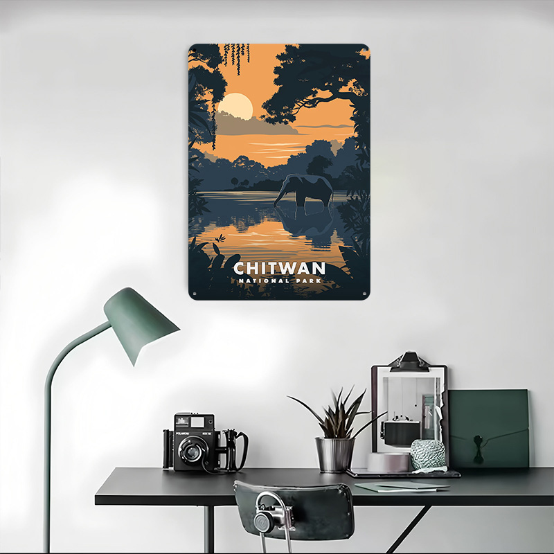 Poster Logam Taman Nasional Ch - Retro Poster Gaming ulasan dan harga