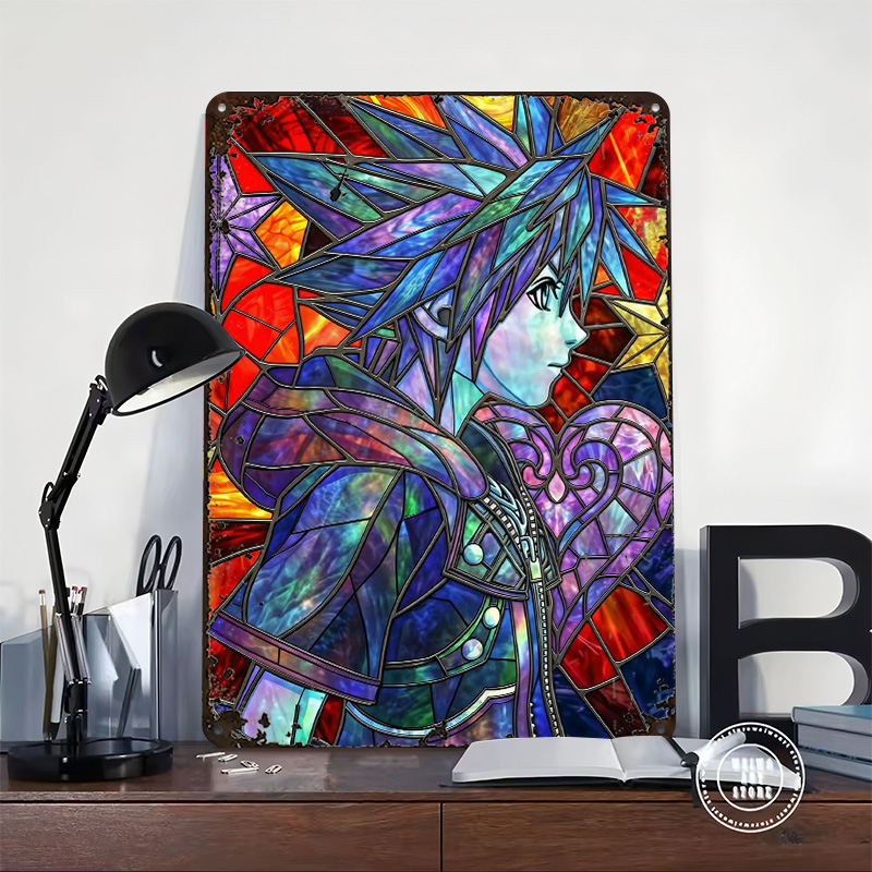 Poster Logam Seni Kaca Patri K - Retro Poster Gaming ulasan dan harga