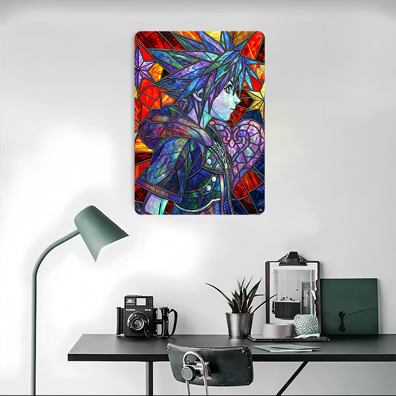 Poster Logam Seni Kaca Patri K - Retro Poster Gaming ulasan dan harga