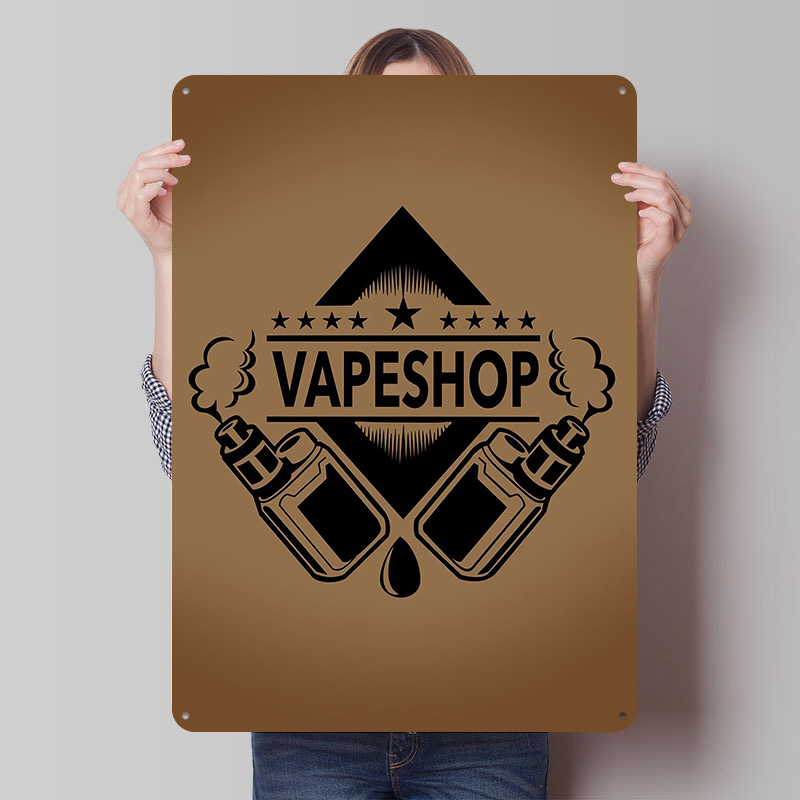 Poster Timah Logo Toko Vape, S - Retro Gaming Shops ulasan dan harga