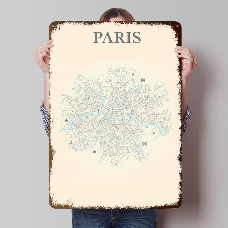 Poster Peta Kota Paris dari Pl - Retro Gaming Paris ulasan dan harga