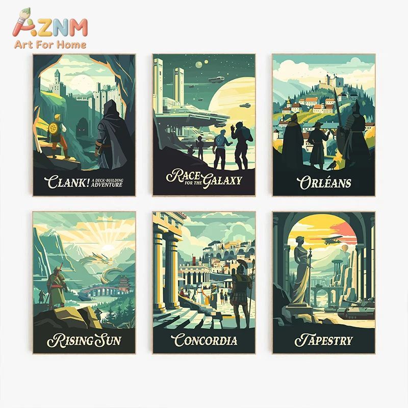AZNM Retro Board Game Art Canv - Retro Gaming Art ulasan dan harga
