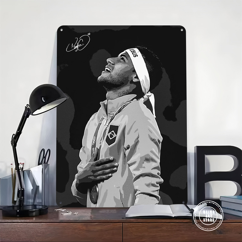Neymar Jr. Poster Potret Kusto - Retro Poster Gaming ulasan dan harga
