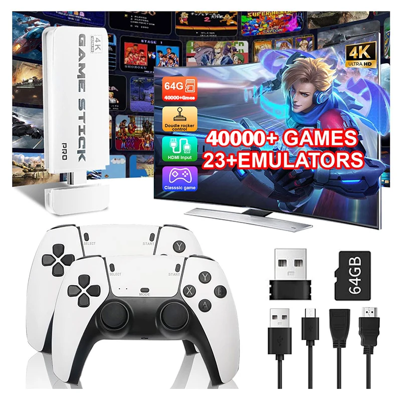 M15 4K TV Game Stick 64GB deng - Retro Gaming Tv ulasan dan harga