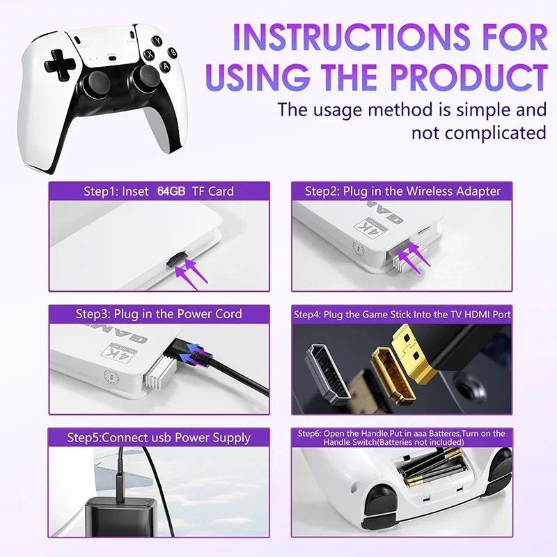 M15 4K TV Game Stick 64GB deng - Retro Gaming Tv ulasan dan harga
