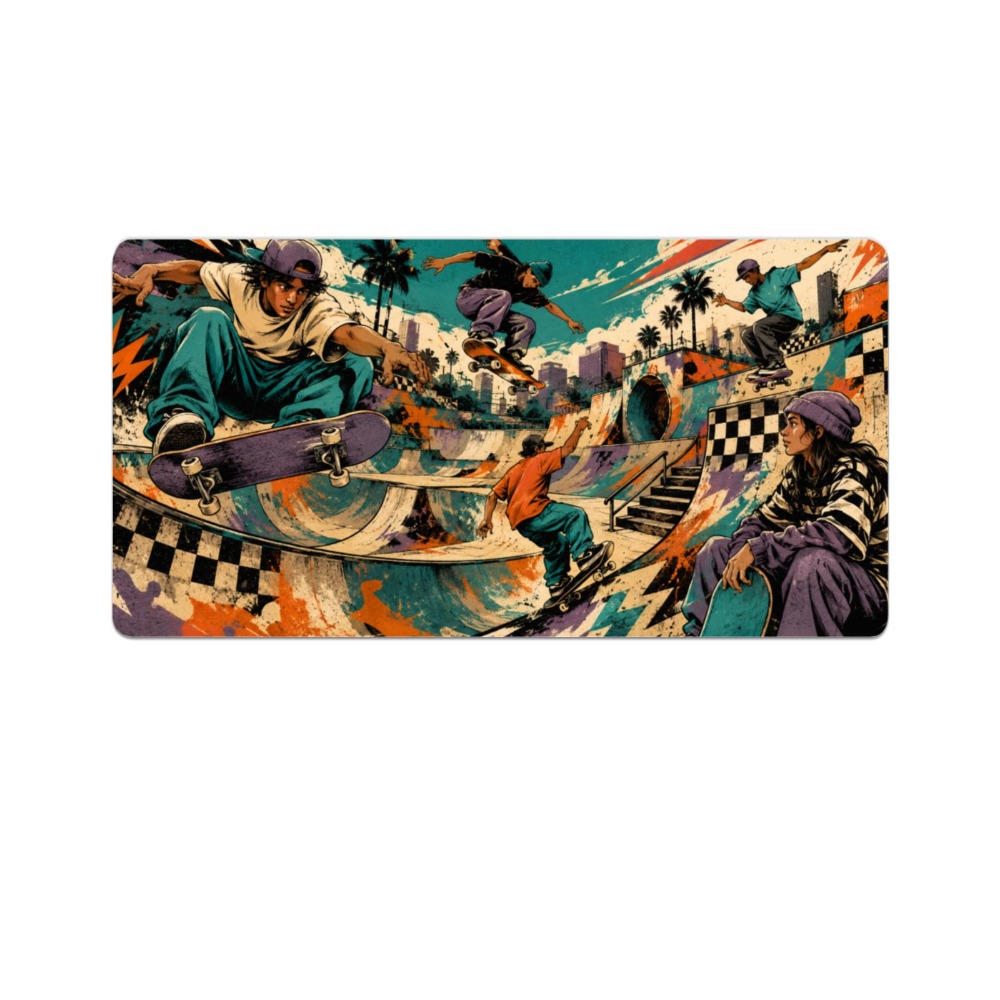 Alas meja taman skateboard ker - Retro Gaming Art ulasan dan harga